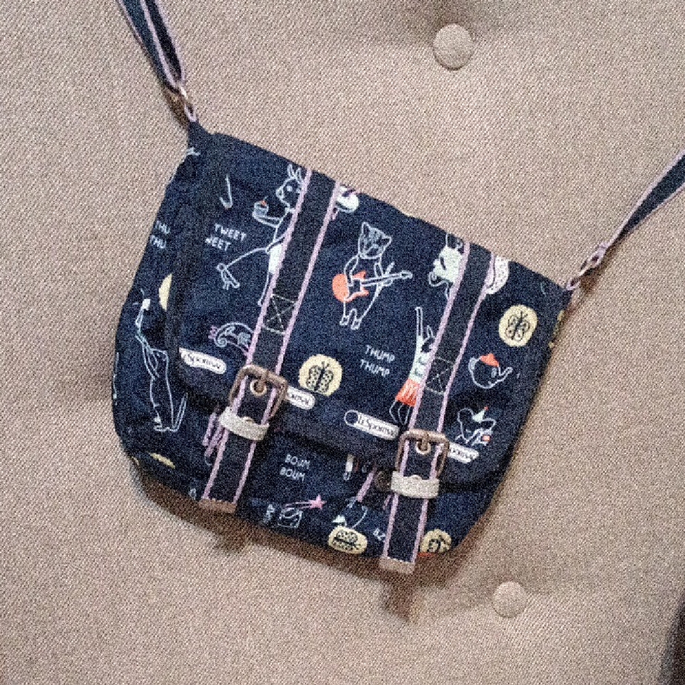 Lesportsac Artist In Residence Party Time Messenger Bag 10” X 8” X 4”